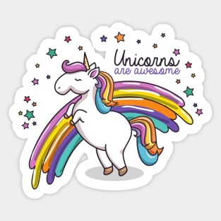 Unicorns Are Awesome Sticker